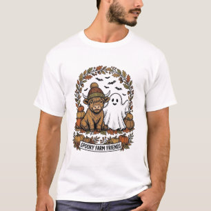 Camiseta Calabaza Fantasma de Halloween de Vaca de las Tier