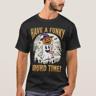 Camiseta Calabaza Fantasma de Halloween Funky