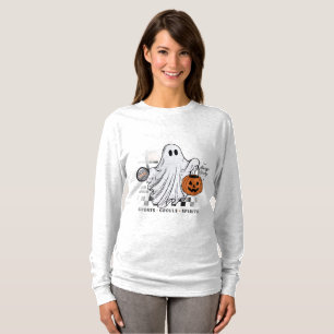 Camiseta Calabaza Fantasma Linda de Halloween