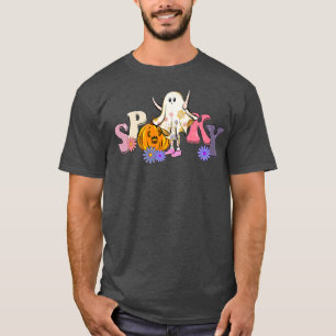 Camiseta Calabaza fantasma retro fantasmagórica vibración v