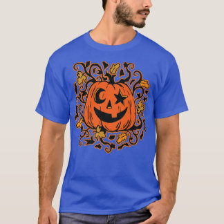 Camiseta Calabaza feliz en el diseño de cosecha de campo pa