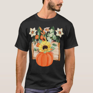 Camiseta Calabaza floral de otoño2