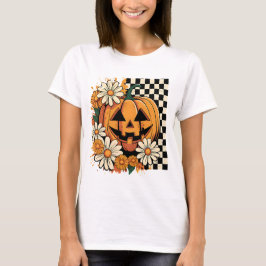Camiseta Calabaza floral Halloween Fall