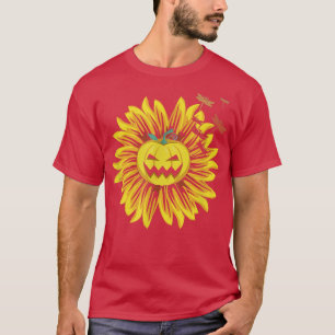 Camiseta Calabaza girasol otoño otoño feliz Halloween