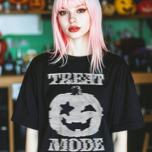 Camiseta Calabaza Glitchy en modo de tratamiento