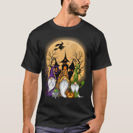 Camiseta Calabaza Gnome Witch Halloween Otoño Fall