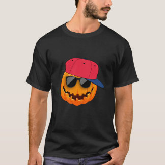 Camiseta Calabaza Guay Con Gafas De Sol Y Calabaza Graciosa