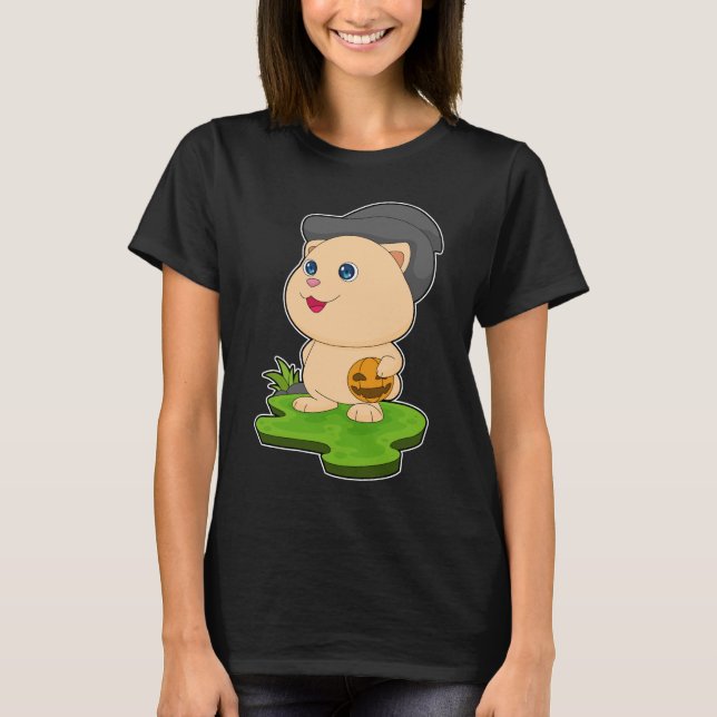 Camiseta Calabaza Halloween de Hamster (Anverso)