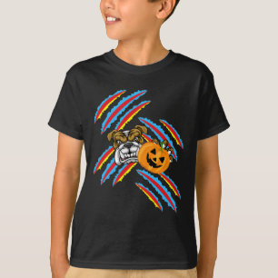 Camiseta Calabaza Halloween de la mamá del bulldog