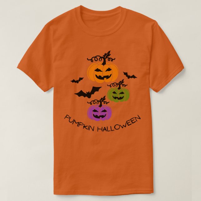 Camiseta Calabaza Halloween Happy Fall Season Otoño Vibes H (Diseño del anverso)