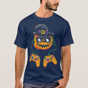 Camiseta Calabaza Halloween Jack O Lantern Gamer con Gorra 