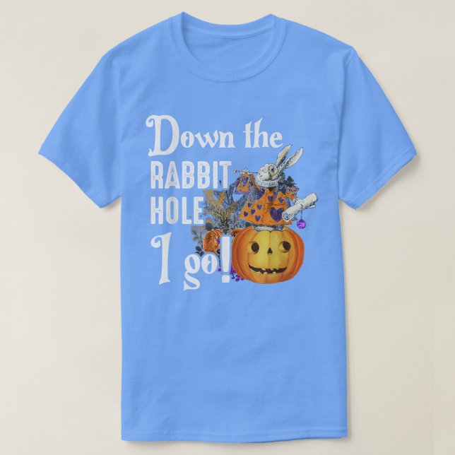 Camiseta Calabaza haunda Halloween Alicia Rabbit Halloween (Diseño del anverso)
