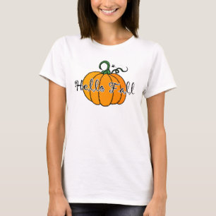Camiseta Calabaza Hellow Fall Calabaza Hola Caída