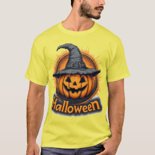 Camiseta Calabaza Jack-O'-Lantern espeluznante