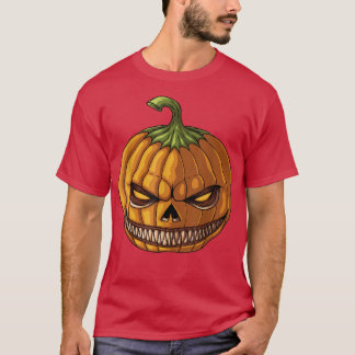 Camiseta Calabaza Jack O' Lantern Face, malvada sonrisa, Ha