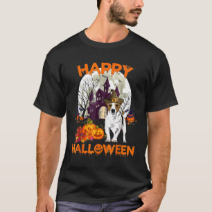 Camiseta Calabaza Jack Russell Terrier Feliz Perro de Hallo