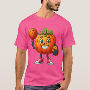 Camiseta Calabaza Jugando Baloncesto Funny Sports Lover