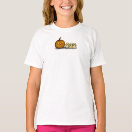 Camiseta Calabaza juguetona con tres fantasmas fantasmales