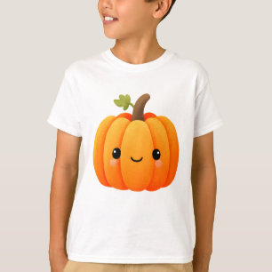 Camiseta Calabaza Kawaii Tallada – Niños Lindos de Hallowee
