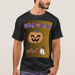 Camiseta Calabaza Linda y Fantasma Amigable Halloween