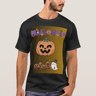Camiseta Calabaza Linda y Fantasma Amigable Halloween
