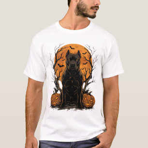 Camiseta Calabaza Luna Llena Halloween Pitbull