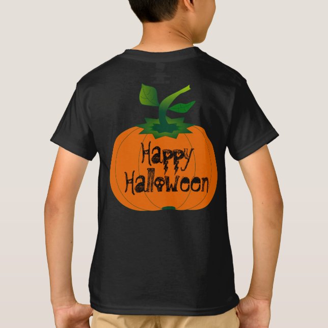 Camiseta Calabaza malvada feliz Halloween (Reverso)