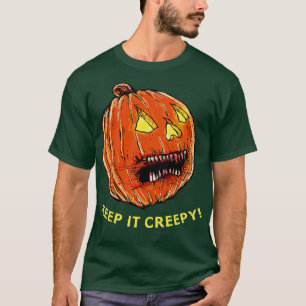 Camiseta Calabaza malvada manténgala espeluznante