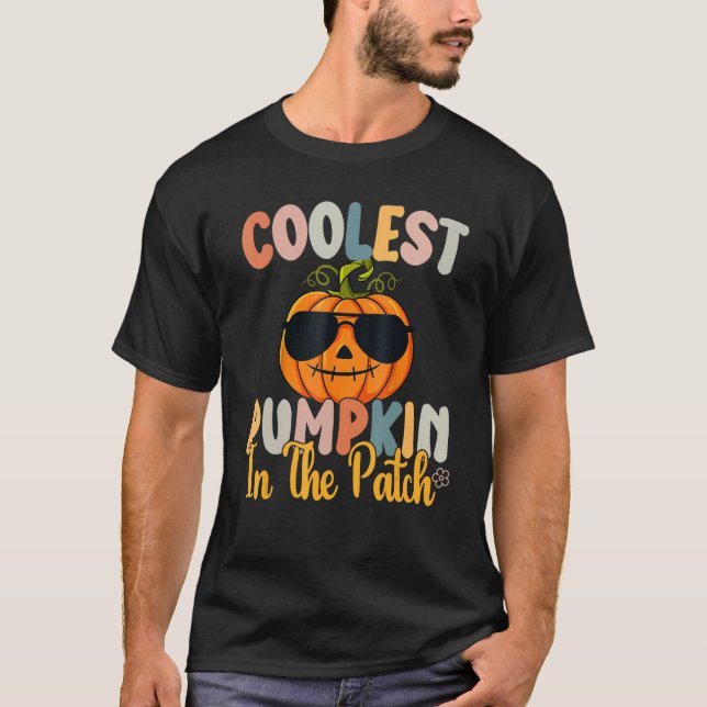 Camiseta Calabaza Más Cómoda En El Parche Hallowee De Niños (Anverso)