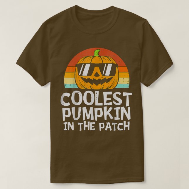 Camiseta Calabaza Más Cómoda En El Parche Hallowee De Niños (Diseño del anverso)