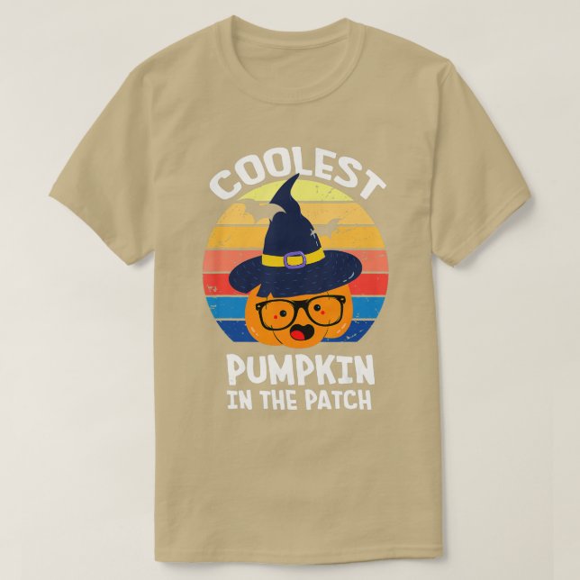 Camiseta Calabaza Más Cómoda En El Parche Hallowee De Niños (Diseño del anverso)
