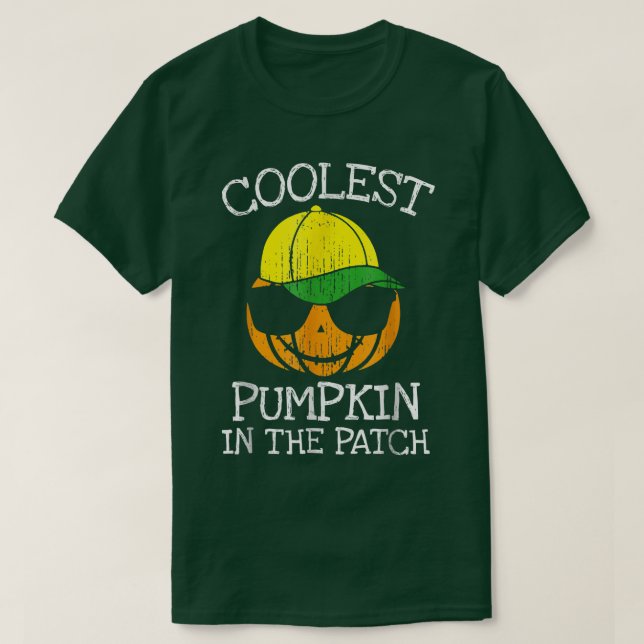 Camiseta Calabaza Más Fría De Halloween En Los Chicos Diver (Diseño del anverso)