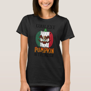 Camiseta Calabaza más fría del parche Bandera Mexicana Jack