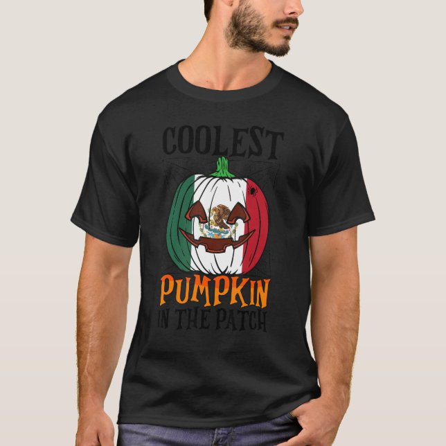 Camiseta Calabaza más fría del parche Bandera Mexicana Jack (Anverso)