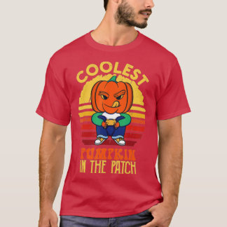 Camiseta Calabaza Más Fría En El Parche Calabaza Vintage Ha