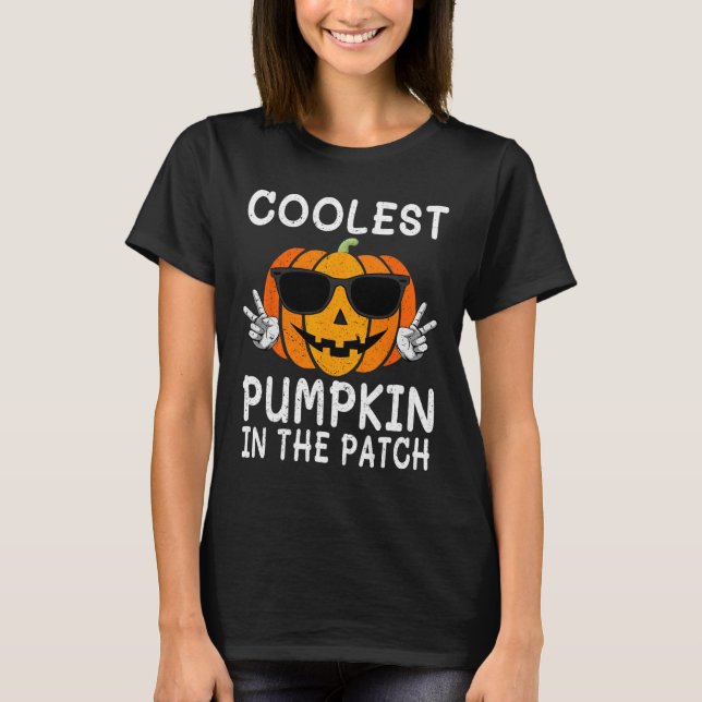 Camiseta Calabaza más fría en el parche Niños Chicas H (Anverso)