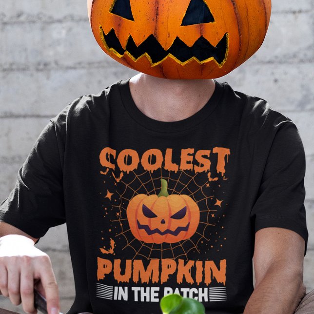 Camiseta Calabaza Más Fría En El Vestido De Halloween Parch (Subido por el creador)