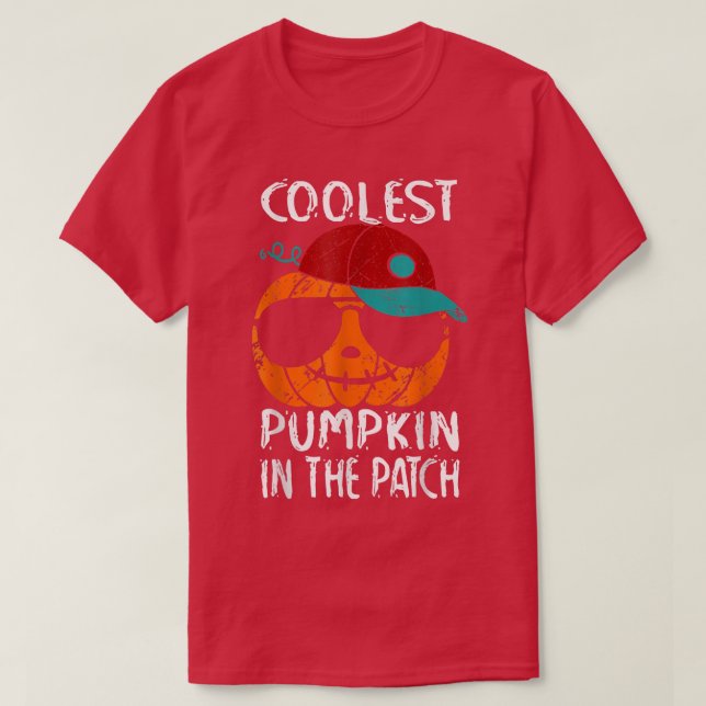 Camiseta Calabaza Más Fría En La Calabaza Del Parche De Cal (Diseño del anverso)