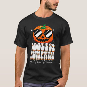 Camiseta Calabaza Más Fría En Los Parches Niños Retro Groov