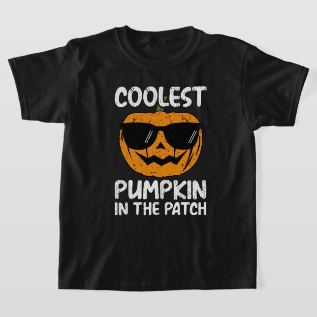 Camiseta Calabaza más fría y aguda en el parche, Halloween (Distribución)