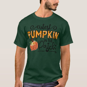 Camiseta Calabaza más guapa en el parche Halloween Fall Tha