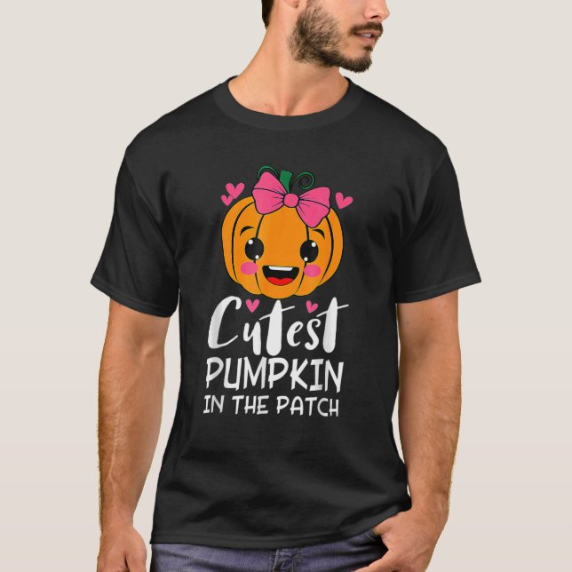 Camiseta Calabaza más guapa en el parche Halloween Thanksgi (Anverso)