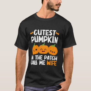 Camiseta Calabaza más guapa en el parche Llámame Esposa Div