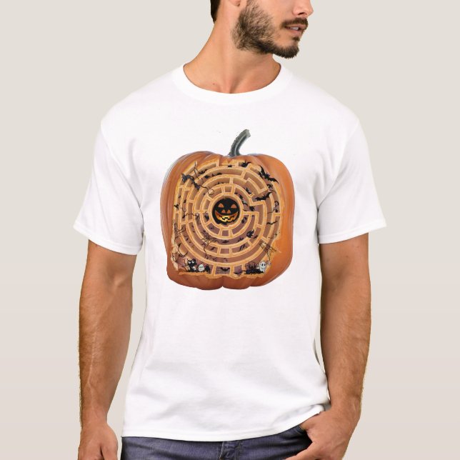 Camiseta Calabaza Maze con Jack-o'-Lantern (Anverso)