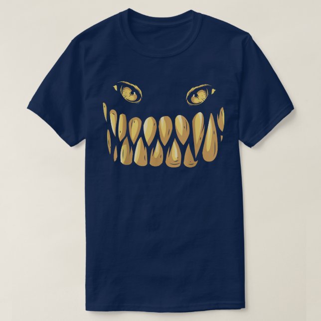 Camiseta Calabaza miedo cara disfraz Calabaza asusta Hallow (Diseño del anverso)
