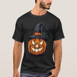 Camiseta Calabaza misteriosa con atuendo de brujería