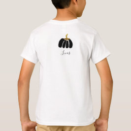 Camiseta Calabaza Monograma en negro, blanco y dorado