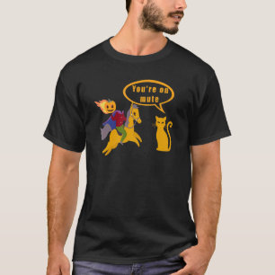 Camiseta Calabaza Mudo de Halloween Jinete sin Cabeza