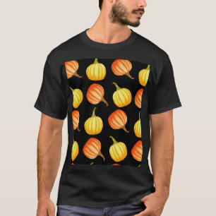 Camiseta Calabaza naranja: Patrón acuarela sin foco.