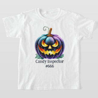 Camiseta Calabaza negra personalizable de Jack o'Lantern